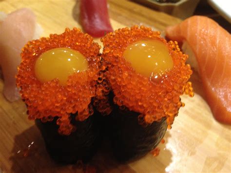 Tobiko and quail egg sushi My personal favorite. | Food, Japanese food, Beautiful food