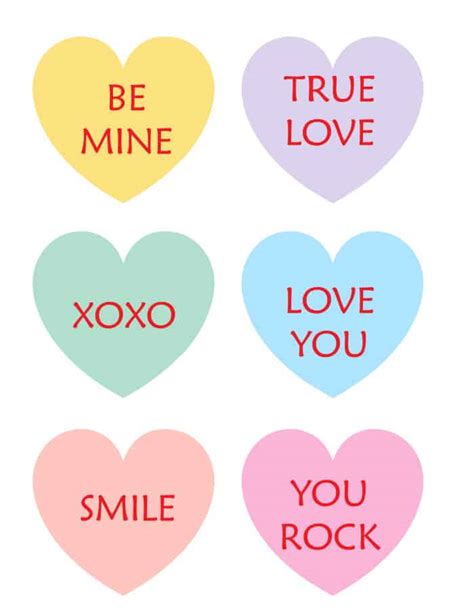 18 Free Printable Conversation Hearts