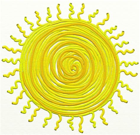 Isolated drawing of yellow sun free image download