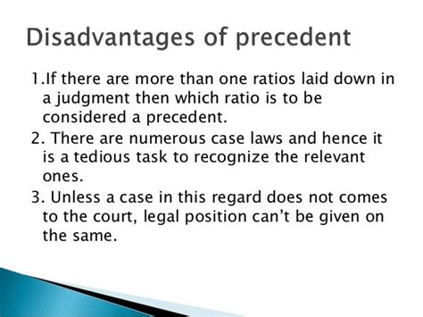 Precedent as a source of Law