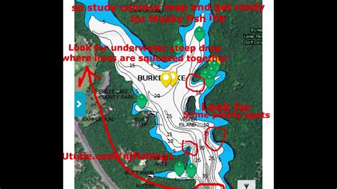 Study Fairfax Burke Lake contour map for catching my first Musky fish - 1 of my 2018 resolutions ...