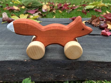 Small Wooden Toy Fox kids gift baby gift eco-friendly toy