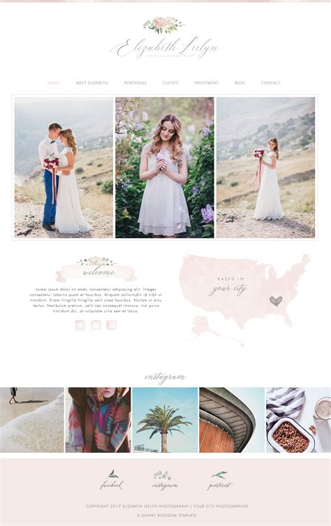 Wix Photography Website Template ~ Website Templates ~ Creative Market