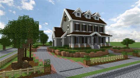 Traditional Georgian House | Behind the Picket Fence Minecraft Map