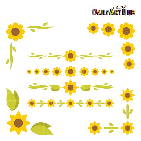 Sunflower Clipart Border