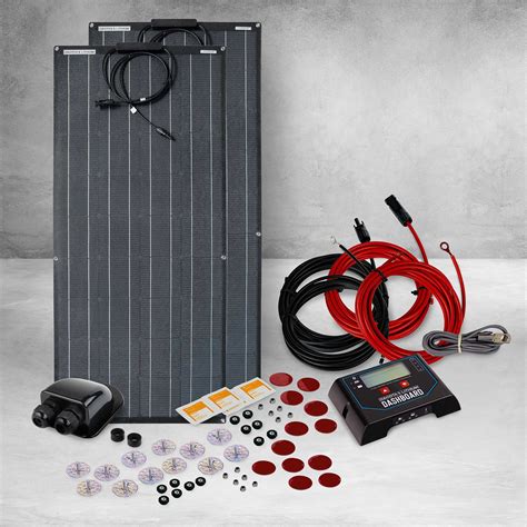 200W Solar Panel & RV Roof Mount Kit - Dakota Lithium Batteries