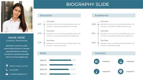 Biography Slide Template - SlideKit