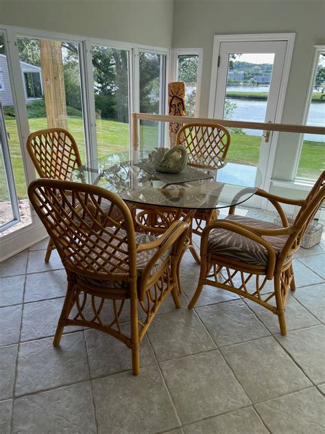 Rattan Wicker Chairs with Glass Table - Stratford, CT Patch