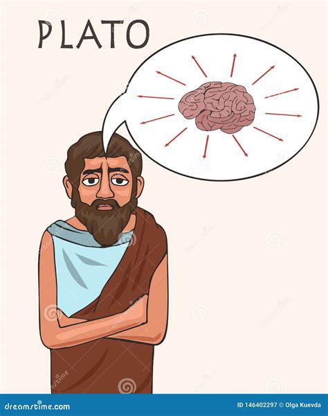 Plato Portrait In Line Art, Vector. | CartoonDealer.com #209532110