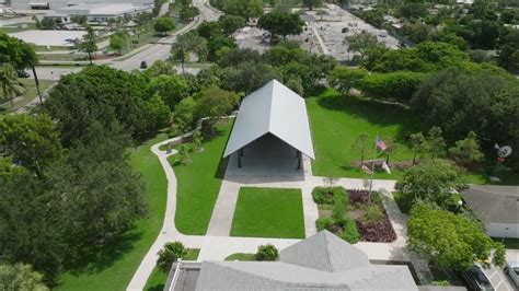 Sample-McDougald house events pavilion at Centennial Park. Pompano Beach, Florida. dji Mavic 3 ...