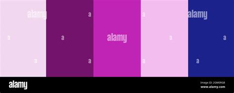 A pink color toned palette with blue contrast in a row of rectangle shapes Stock Photo - Alamy