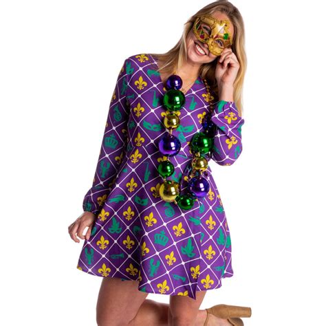 Women's Mardi Gras Wrap Dress | The Bourbon St. Special