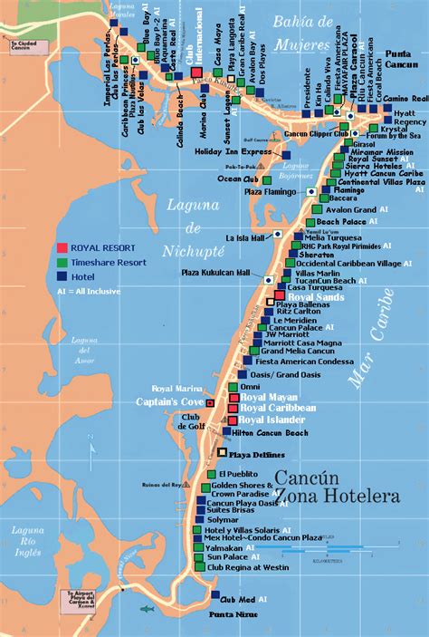 Map of Cancun Hotel Zone 2013 | Here isa map of the Cancun Hotel Zone Cancun Map, Cancun Hotel ...