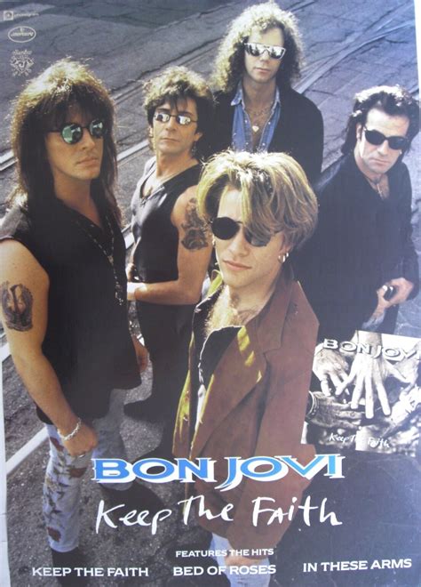 BON JOVI "KEEP THE FAITH" AUSTRALIAN PROMO POSTER:Jon & Group Wearing ...