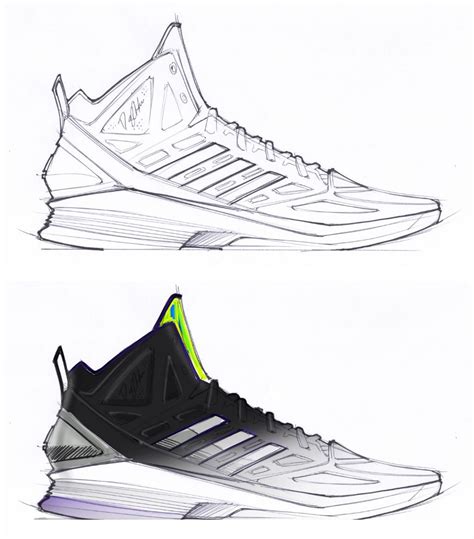 Sketch Work // adidas D Howard Light | Shoe sketches, Sneakers sketch ...