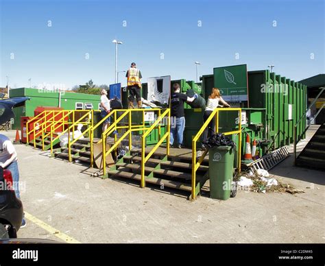 Sutton council waste recycling centre Stock Photo - Alamy