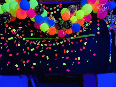 Glow Party decorations in 2024 | Glow party decorations, Glow party, Glow halloween