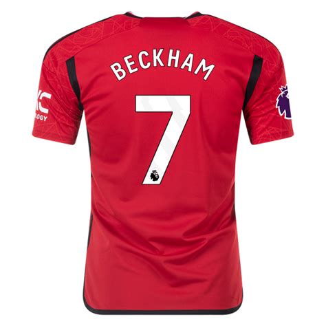 David Beckham Manchester United 23/24 Home Jersey by adidas | World Soccer Shop