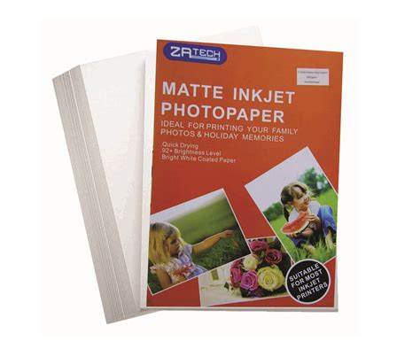 ZATECH A4 Professional Matte Inkjet Photo Paper - Pack of 50 | Shop Today. Get it Tomorrow ...