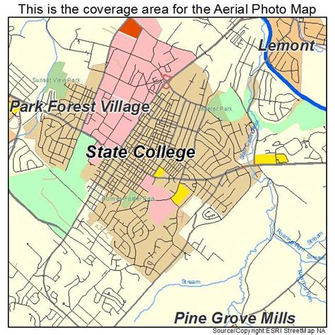 Aerial Photography Map of State College, PA Pennsylvania