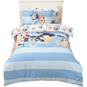 Bluey & Family Stripe Single Bed Quilt Cover Set | BIG W