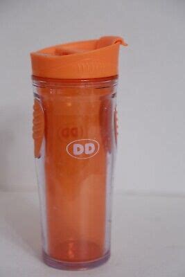 Dunkin Donuts 16oz Orange Travel Drink Mug Tumbler 2011 | eBay