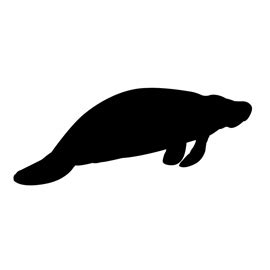 Manatee Silhouette Stencil | Free Stencil Gallery