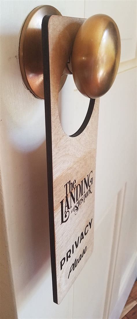 Personalized Wooden Door Hangers Hotel Motel Corporate Logo | Etsy