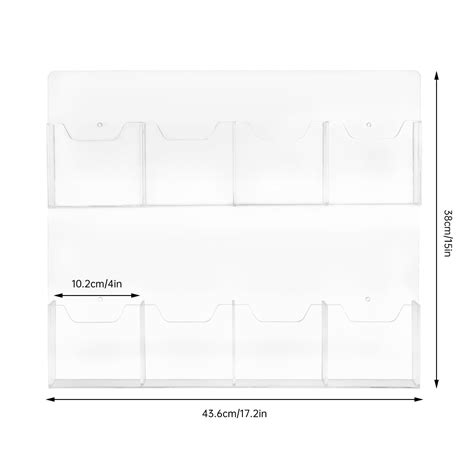 8 Slots Acrylic Business Card Display stand Clear Acrylic Flyer Pamphlet Holder | eBay