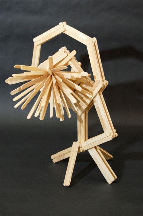 Popsicle stick sculpture: Burst 2 by kimumi24 | Popsicle stick art, Popsicle stick crafts ...