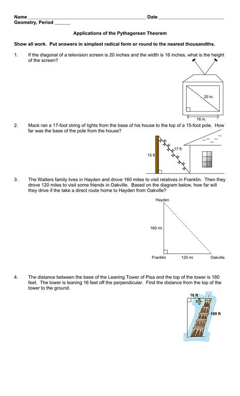 Applications of the Pythagorean Theorem