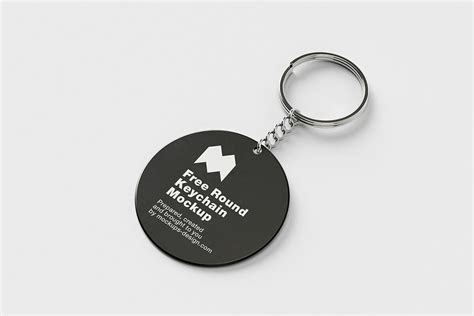 Round Keychain Mockup Free Download - Creativetacos