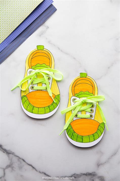 Cardboard Shoe Tying - The Best Ideas for Kids