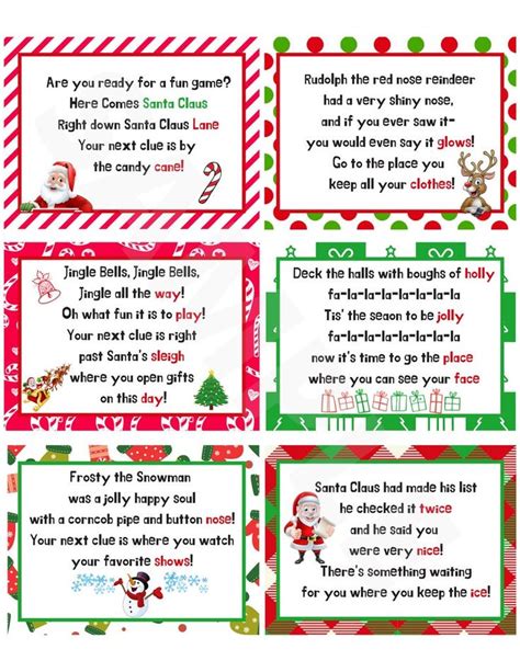 Christmas Scavenger Hunt, Christmas Treasure Hunt, Christmas Songs Rhyming Scavenger Hunt ...