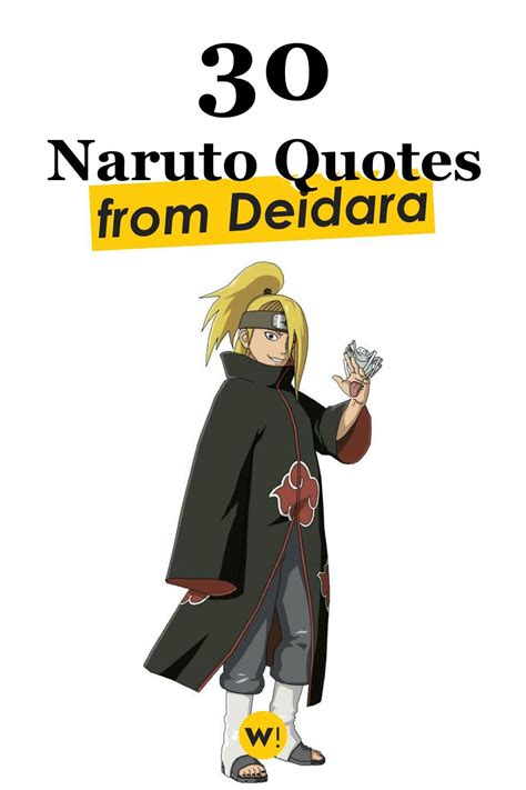 30 Awesome Deidara Quotes from Naruto (by the Akatsuki artist)