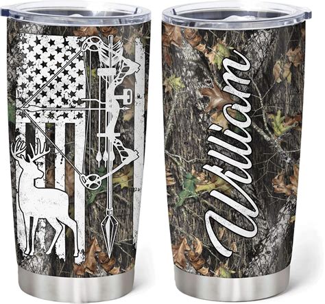 Amazon.com: Hyturtle Personalized Hunting Gifts For Men - Deer Hunting Camo Tumbler 20Oz Travel ...