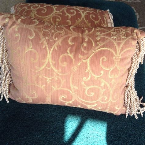 Vintage Elegant New Throw Pillow With Fringe/ Decorative