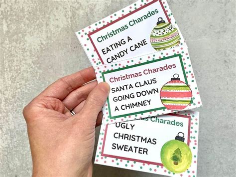 Christmas Charades Game - A Fun Printable Party Game for a Crowd!