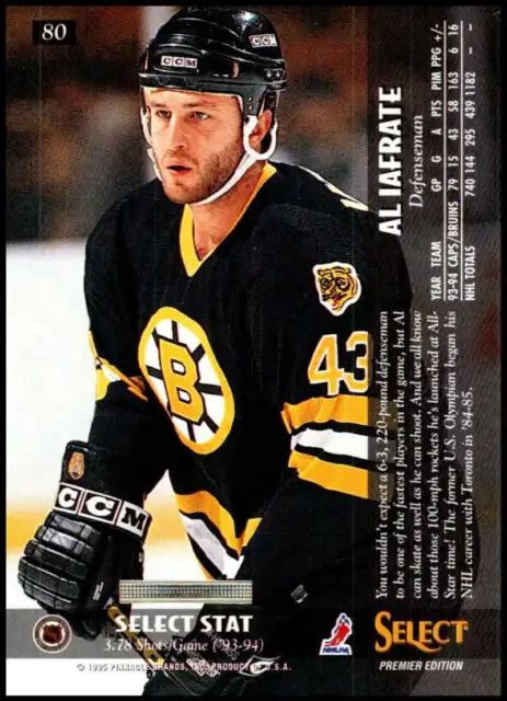 1994-95 SELECT HOCKEY #80 Al Iafrate Boston Bruins V89934 EUR 0,80 ...