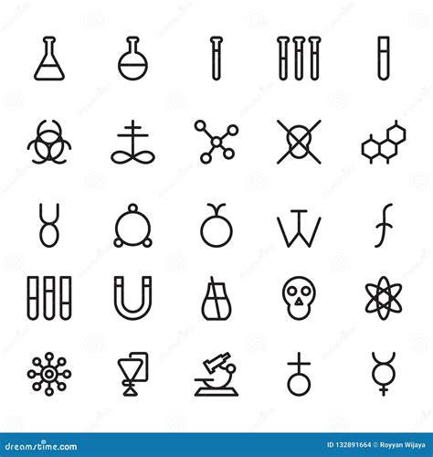 Science and Chemistry Icons Stock Vector - Illustration of chemistry, illustrated: 132891664