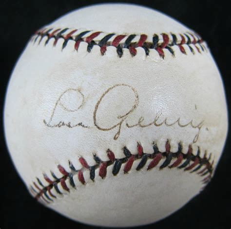 Lou Gehrig Autographed Baseball - Memorabilia Center