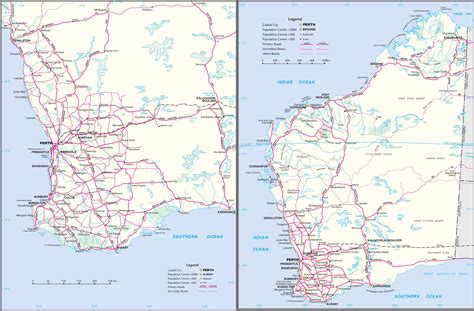 Road Map Of Western Australia