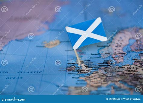 Map with flag of Scotland stock photo. Image of city - 147047630