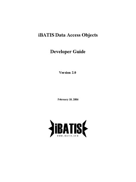 iBATIS Data Access Objects: February 18, 2006 | PDF | Application ...