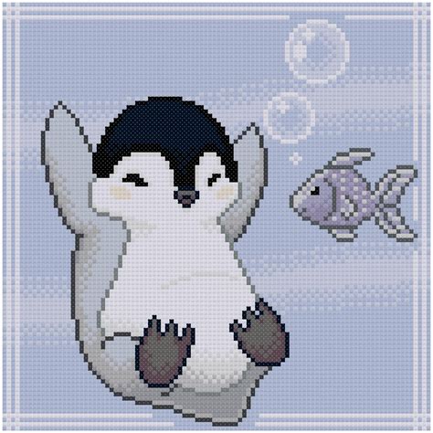 Baby Penguin Cross Stitch Pattern - Etsy