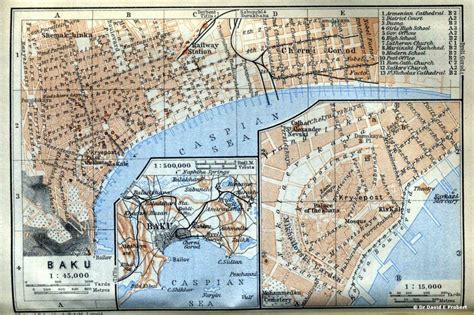 Historical Maps of Baku (3 of 8) | Historical maps, Baku city, Vintage ...