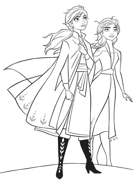 Frozen 2 Elsa and Anna coloring pages - YouLoveIt.com