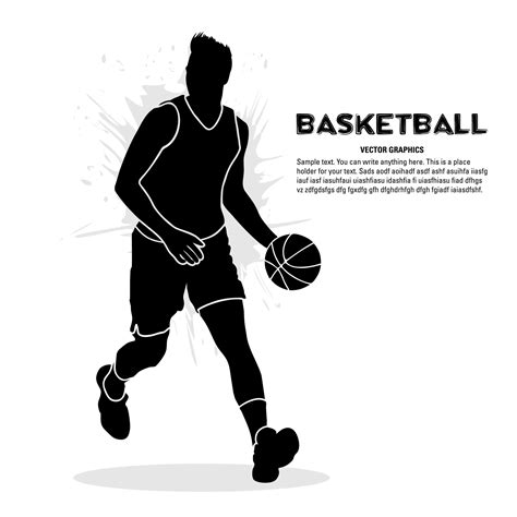 Silhouette of basketball player. Vector illustration 12027806 Vector Art at Vecteezy