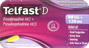 Telfast D Tablets Fexofenadine 60 120 180 MG Syrup Uses Dosage