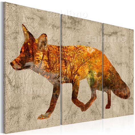 LARGE CANVAS WALL ART PRINT + IMAGE + PICTURE + PHOTO FOX ANIMAL g-A-0096-b-e | eBay